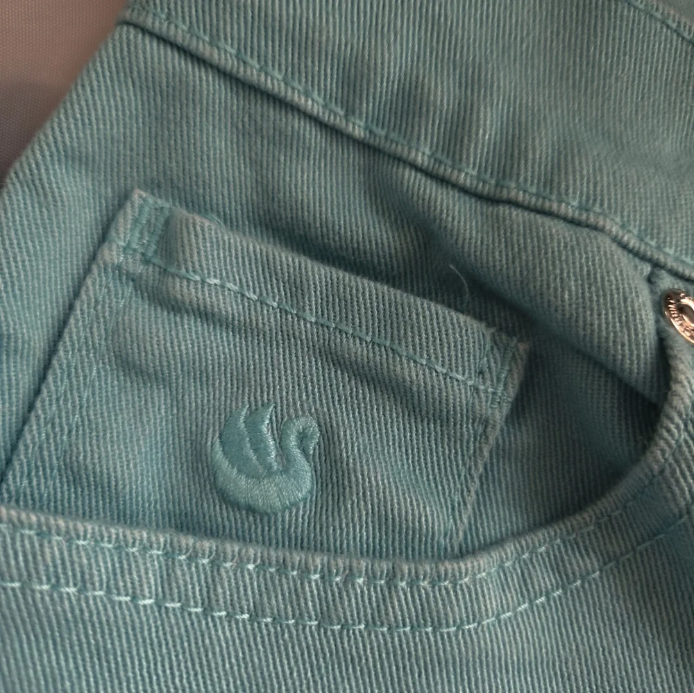 Gloria Vanderbilt Amanda Jeans Sz 4P  High Rise Straight Leg Turquoise Color - Picture 6 of 9